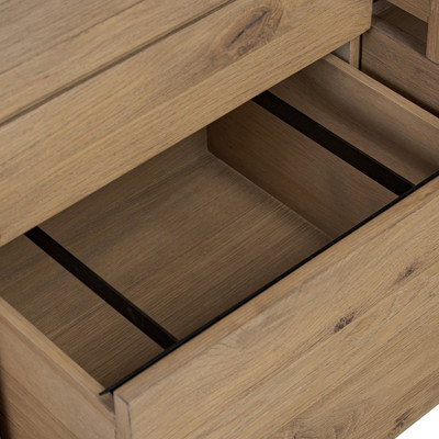 Four Hands Noah Rotating Desk - RAF - Aged Smoked Oak