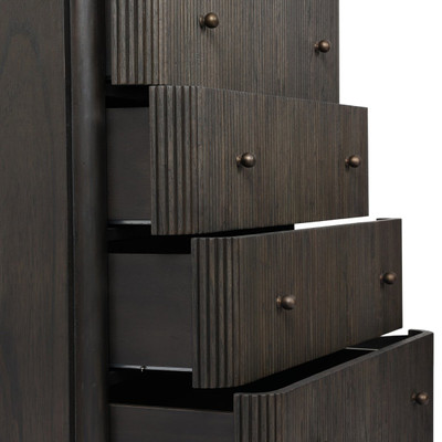 Four Hands Ona Tall Dresser - Smoked Black Mindi