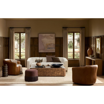 Four Hands Presley Sofa - 89" - Crypton Nomad Snow