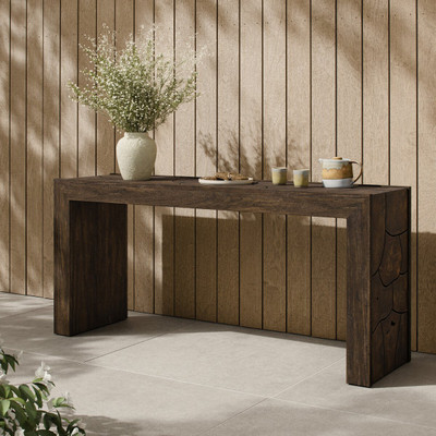 Four Hands Ridge Outdoor Console Table - Stained Saddle Brown