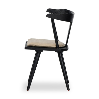 Four Hands Ripley Dining Chair with Cushion - Black Oak - Lavon Flint