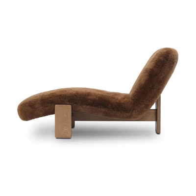 Four Hands Rivas Chaise - Ochre Shearling