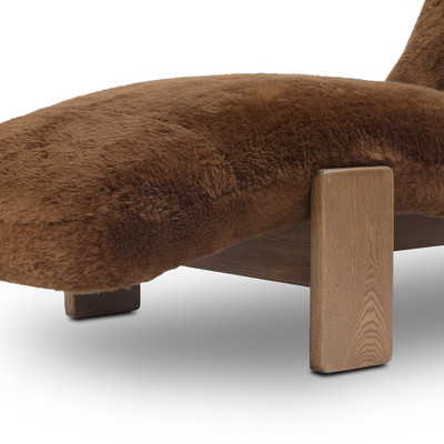Four Hands Rivas Chaise - Ochre Shearling