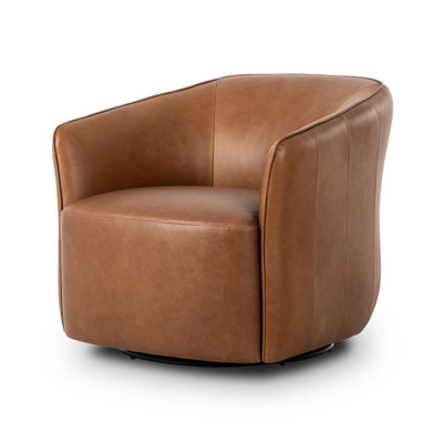 Four Hands Rodgers Swivel Chair - Sonoma Chestnut