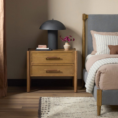 Four Hands Salado Nightstand - 2 Drawer - Heirloom Sienna