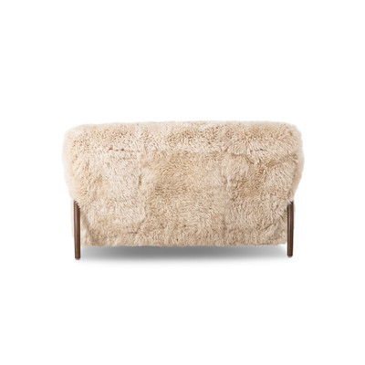 Four Hands Sandro Settee - Champagne Mongolian Fur