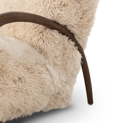 Four Hands Sandro Settee - Champagne Mongolian Fur