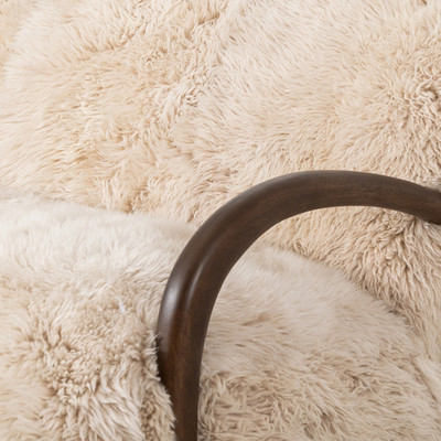 Four Hands Sandro Settee - Champagne Mongolian Fur