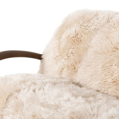 Four Hands Sandro Settee - Champagne Mongolian Fur