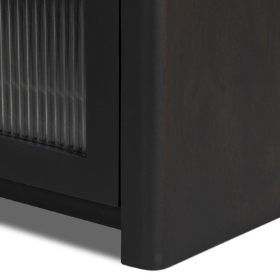 Four Hands Santiago Bar Cabinet - Smoked Black Mango