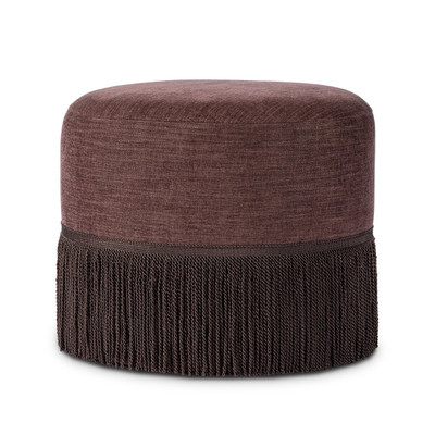 Four Hands Sinclair Fringe Ottoman - 21" - Laughlin Plum