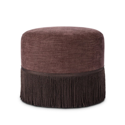 Four Hands Sinclair Fringe Ottoman - 21" - Laughlin Plum