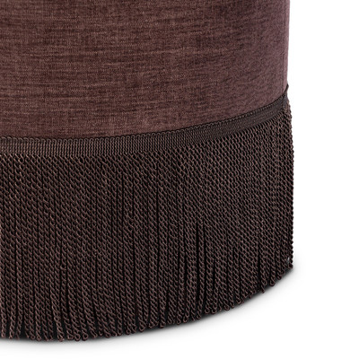 Four Hands Sinclair Fringe Ottoman - 21" - Laughlin Plum