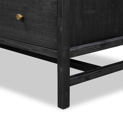 Four Hands Sullivan Chest - Brushed Black Acacia Solid