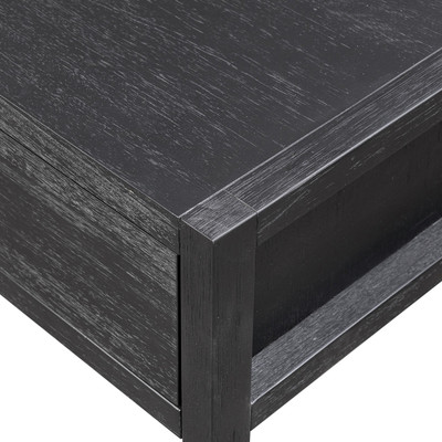 Four Hands Sullivan Small Nightstand - Brushed Black Acacia Solid