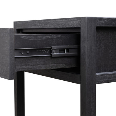 Four Hands Sullivan Small Nightstand - Brushed Black Acacia Solid