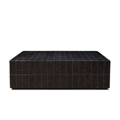 Four Hands Tanik Coffee Table - Textured Brown Tile