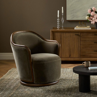 Four Hands Tibby Swivel Chair - Monte Olive
