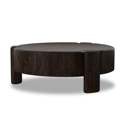 Four Hands Toman Coffee Table - Ebony Rustic Oak