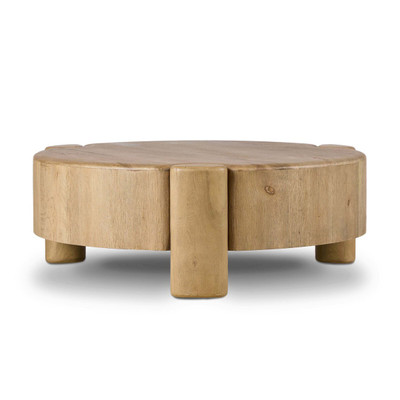 Four Hands Toman Coffee Table - Rustic Oak Veneer