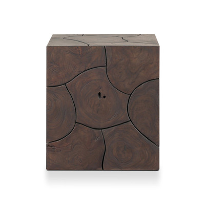 Four Hands Tomlin Outdoor End Table - Stained Saddle Brown