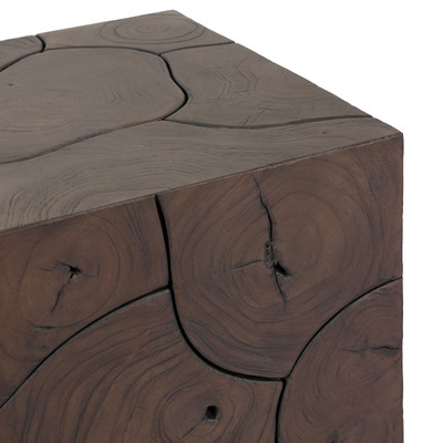 Four Hands Tomlin Outdoor End Table - Stained Saddle Brown