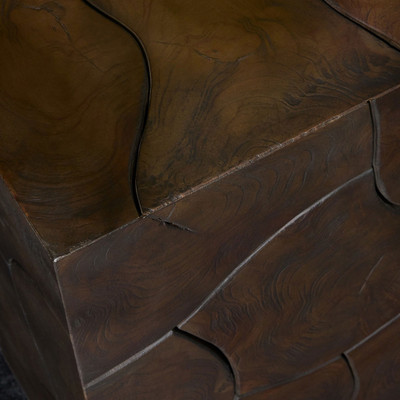 Four Hands Tomlin Outdoor End Table - Stained Saddle Brown