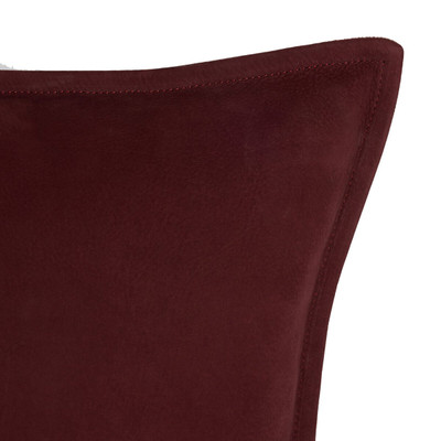 Four Hands Trenton Pillow - Nubuck Burgundy - 22"x22"