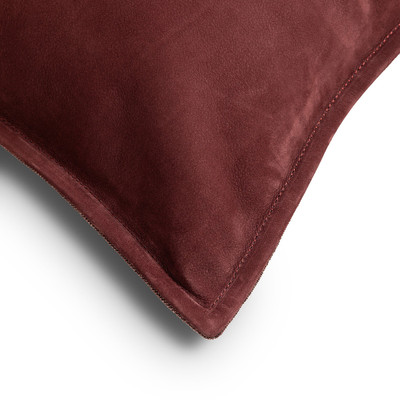 Four Hands Trenton Pillow - Nubuck Burgundy - 22"x22"