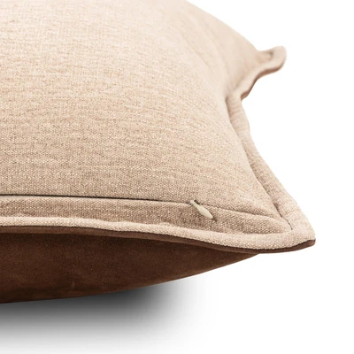 Four Hands Trenton Pillow - Nubuck Tobacco - 22"x22"