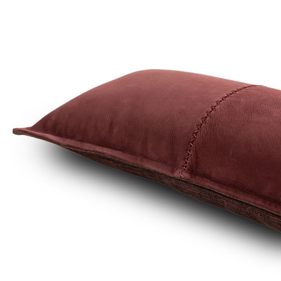Four Hands Trenton Pillow Cover - Nubuck Burgundy - 12"x48"
