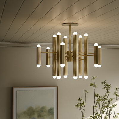 Four Hands Vesta Chandelier - Burnished Brass