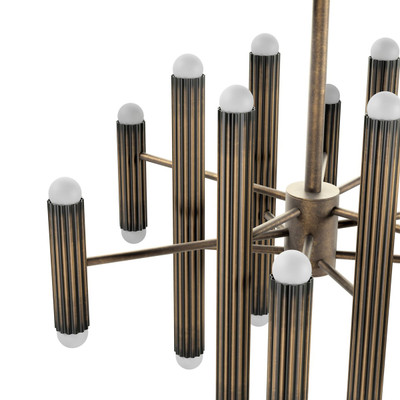 Four Hands Vesta Chandelier - Heritage Bronze Brass