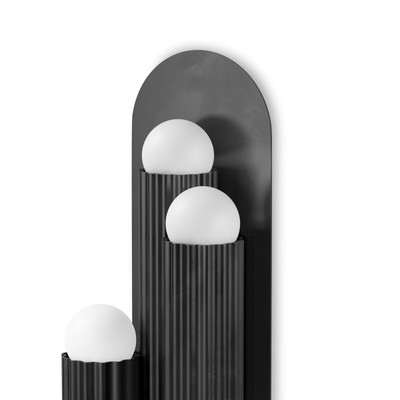 Four Hands Vesta Triple Sconce - Black Gunmetal