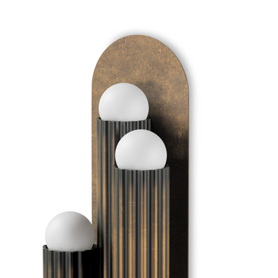 Four Hands Vesta Triple Sconce - Heritage Bronze Brass