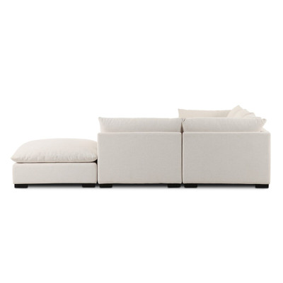 Four Hands Westwood 4 Pc LAF Sectional w/ Ottoman - Crypton Nomad Snow