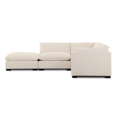 Four Hands Westwood 4 PC RAF Sectional w/ Ottoman - Crypton Nomad Snow