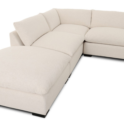 Four Hands Westwood 4 PC RAF Sectional w/ Ottoman - Crypton Nomad Snow