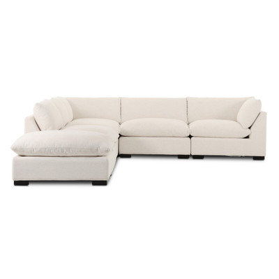 Four Hands Westwood 4 PC RAF Sectional w/ Ottoman - Crypton Nomad Snow