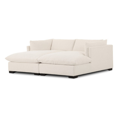 Four Hands Westwood Double Chaise Sectional - 87" - Crypton Nomad Snow