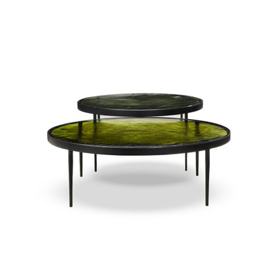 Four Hands Yoko Nesting Set of 2 - Moss Cast Glass