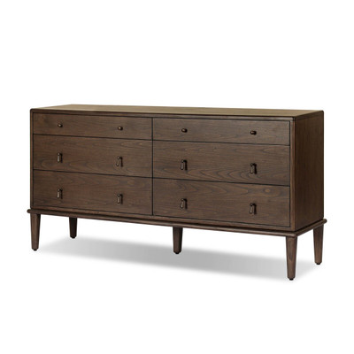 Four Hands Zaria 6 Drawer Dresser - Dark Brown Sungkai