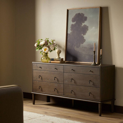 Four Hands Zaria 6 Drawer Dresser - Dark Brown Sungkai