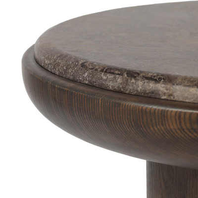 Four Hands Zeke End Table - Warm Grey Marble