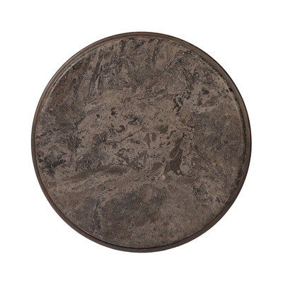 Four Hands Zeke End Table - Warm Grey Marble