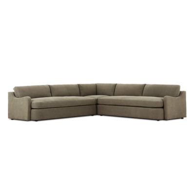 Amber Lewis x Four Hands Aurelia 3PC Sectional - 124" - Broadway Olive