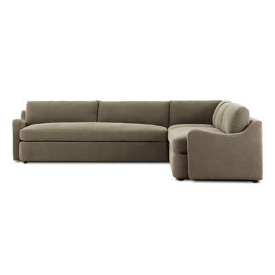 Amber Lewis x Four Hands Aurelia 3PC Sectional - 124" - Broadway Olive