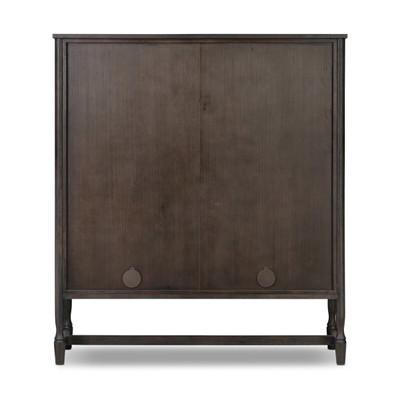 Amber Lewis x Four Hands Bari Wide Cabinet - Smoked Black Resawn Oak
