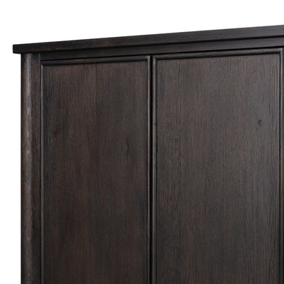 Amber Lewis x Four Hands Bari Wide Cabinet - Smoked Black Resawn Oak