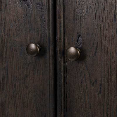 Amber Lewis x Four Hands Bari Wide Cabinet - Smoked Black Resawn Oak